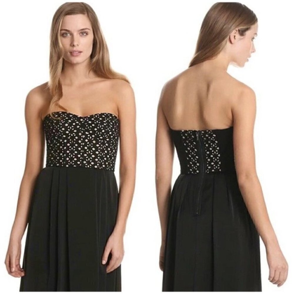 BCBGMaxAzria Tess Black Strapless Bustier High-Low Dress Size 10 - Picture 4 of 10